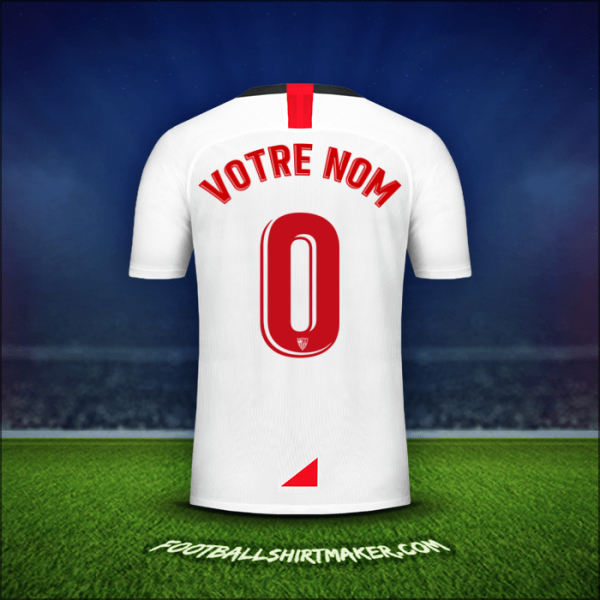 Maillot Sevilla FC 2019/2020 -  votre nom - 0