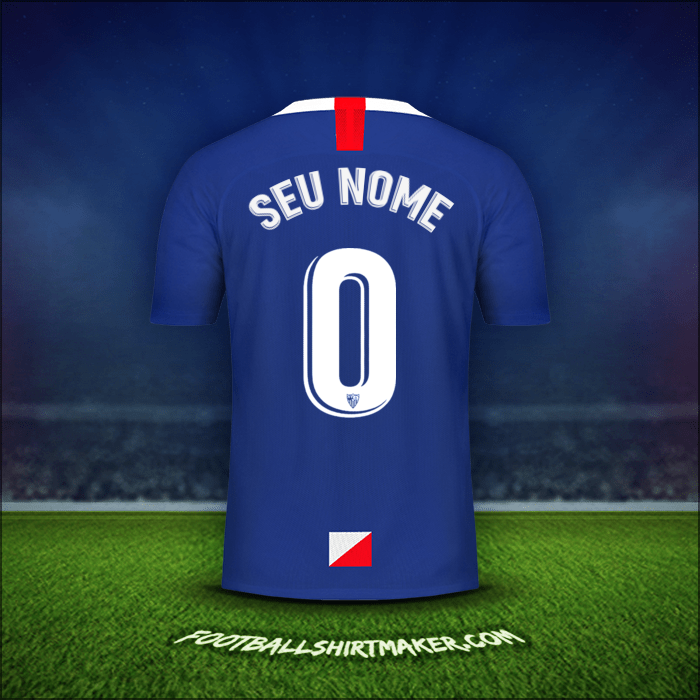 Camisa Sevilla FC 2019/2020 Terceira -  seu nome - 0