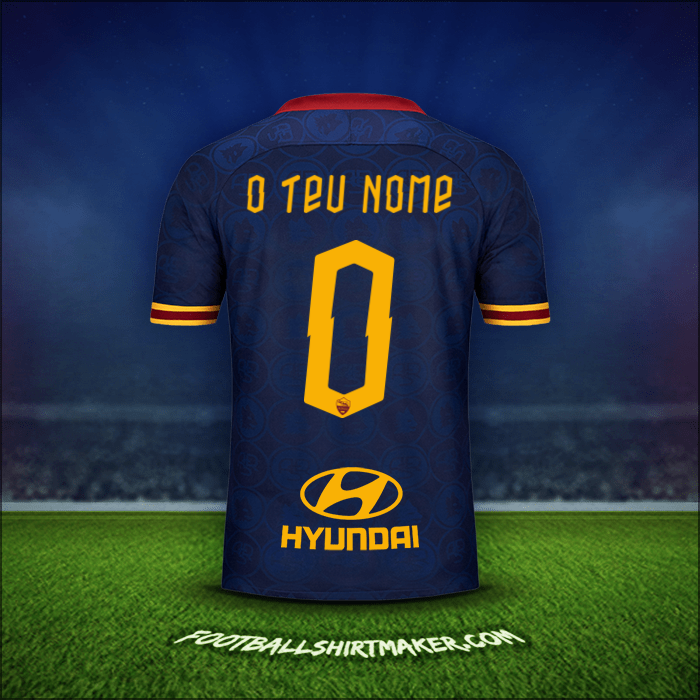 Camisola AS Roma 2019/20 Terceira -  o teu nome - 0