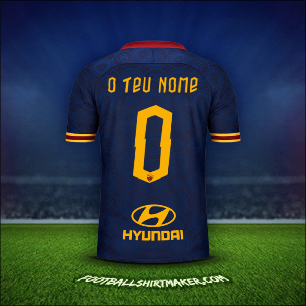 Camisola AS Roma 2019/20 Terceira -  o teu nome - 0