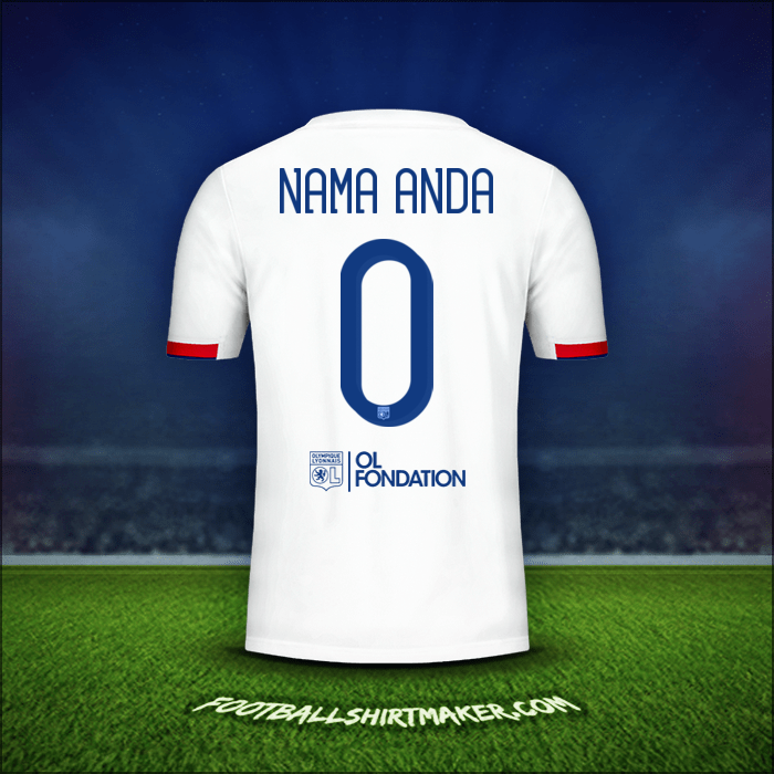 Jersey Olympique Lyon Cup 2019/20 -  nama anda - 0