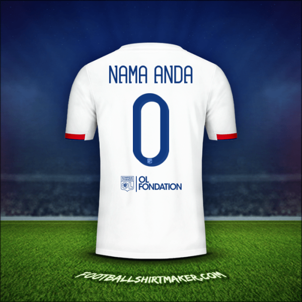 Jersey Olympique Lyon Cup 2019/20 -  nama anda - 0