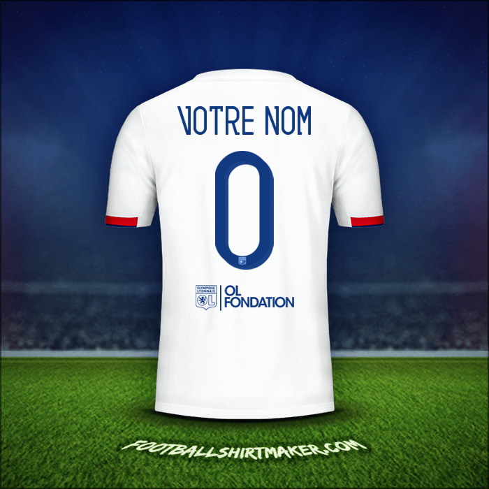 Maillot Olympique Lyon Cup 2019/20 -  votre nom - 0