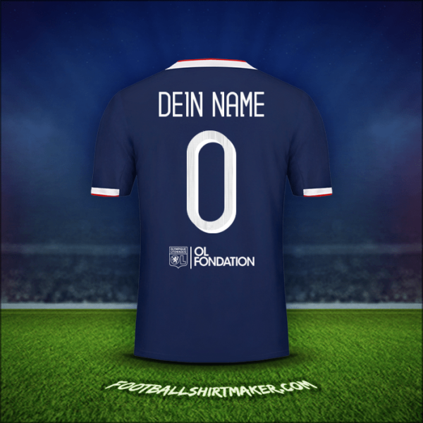 Trikot Olympique Lyon Cup 2019/20 Auswärts -  dein name - 0
