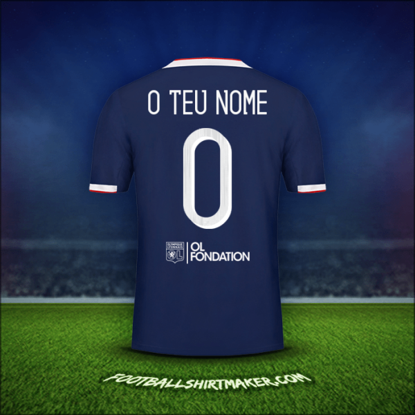 Camisola Olympique Lyon Cup 2019/20 Alternativa -  o teu nome - 0