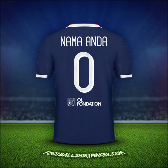 Jersey Olympique Lyon Cup 2019/20 Alternatif -  nama anda - 0