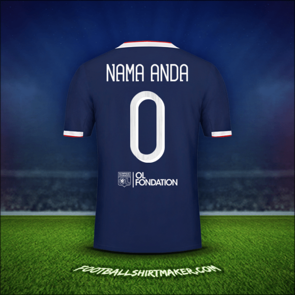 Jersey Olympique Lyon Cup 2019/20 Alternatif -  nama anda - 0