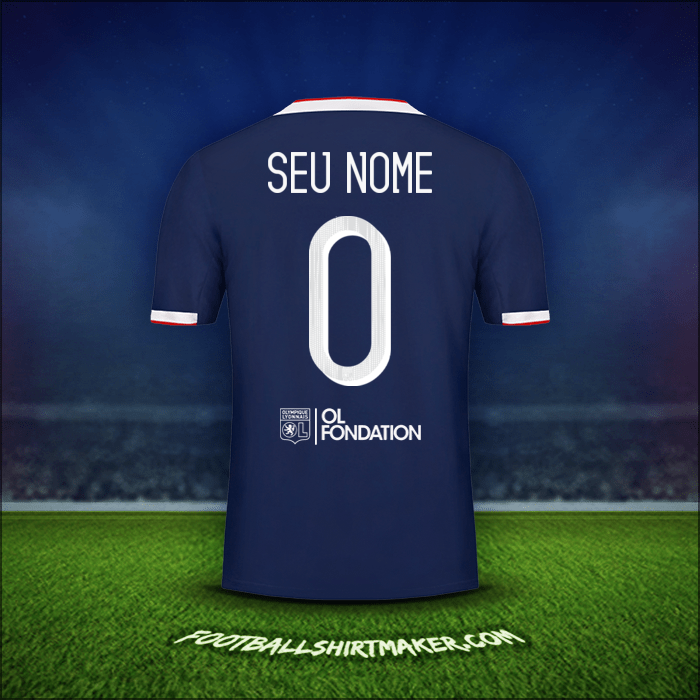 Camisa Olympique Lyon Cup 2019/20 Alternativa -  seu nome - 0