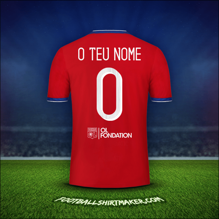 Camisola Olympique Lyon Cup 2019/20 Terceira -  o teu nome - 0
