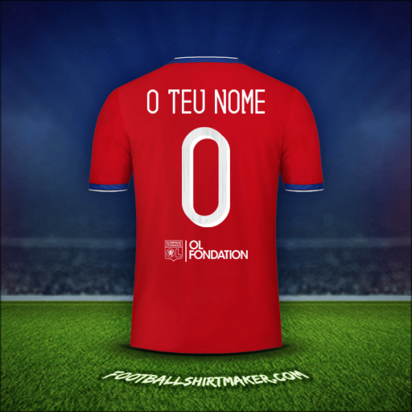 Camisola Olympique Lyon Cup 2019/20 Terceira -  o teu nome - 0