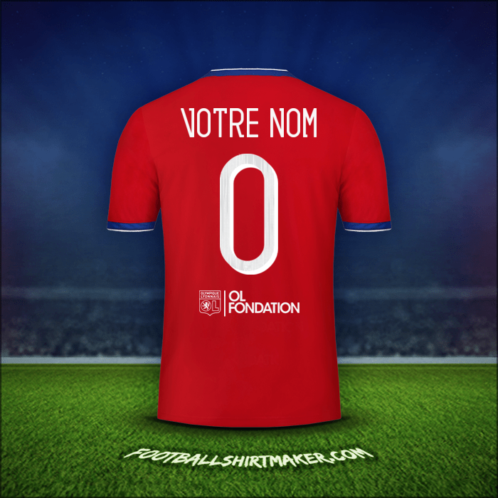 Maillot Olympique Lyon Cup 2019/20 Troisième -  votre nom - 0