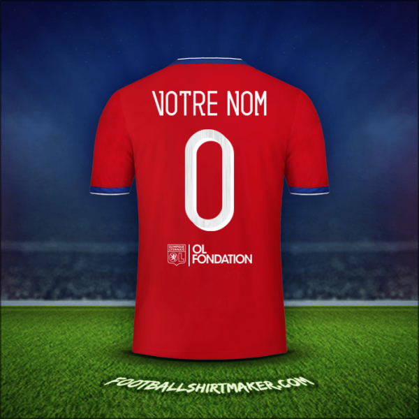 Maillot Olympique Lyon Cup 2019/20 Troisième -  votre nom - 0