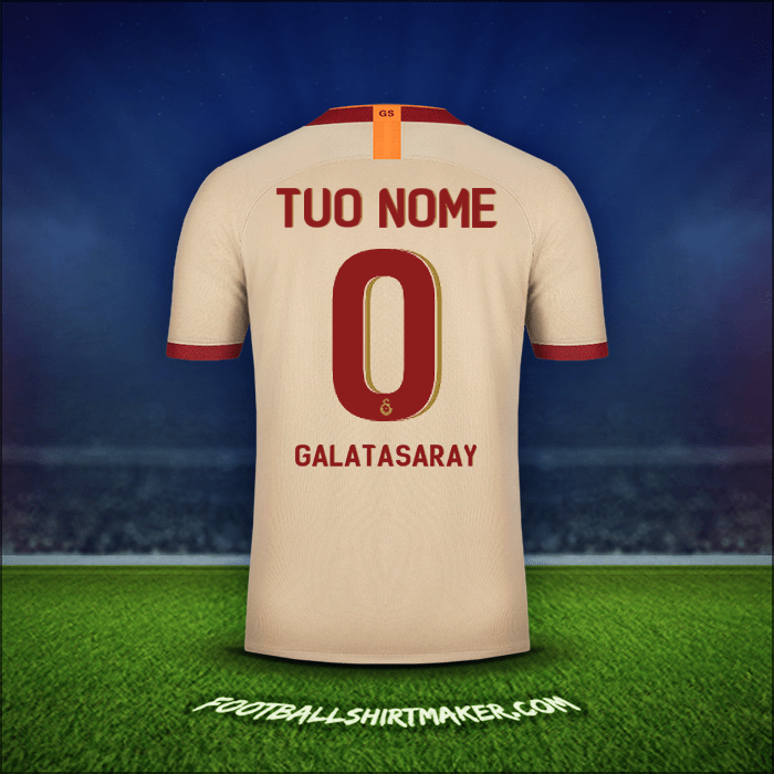 Maglia Galatasaray SK Cup 2019/20 Seconda -  tuo nome - 0
