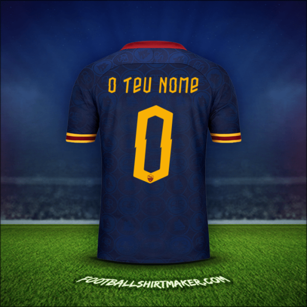 Camisola AS Roma Cup 2019/20 Terceira -  o teu nome - 0
