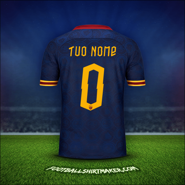 Maglia AS Roma Cup 2019/20 Terza -  tuo nome - 0