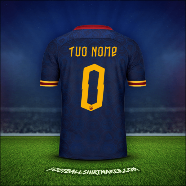 Maglia AS Roma Cup 2019/20 Terza -  tuo nome - 0