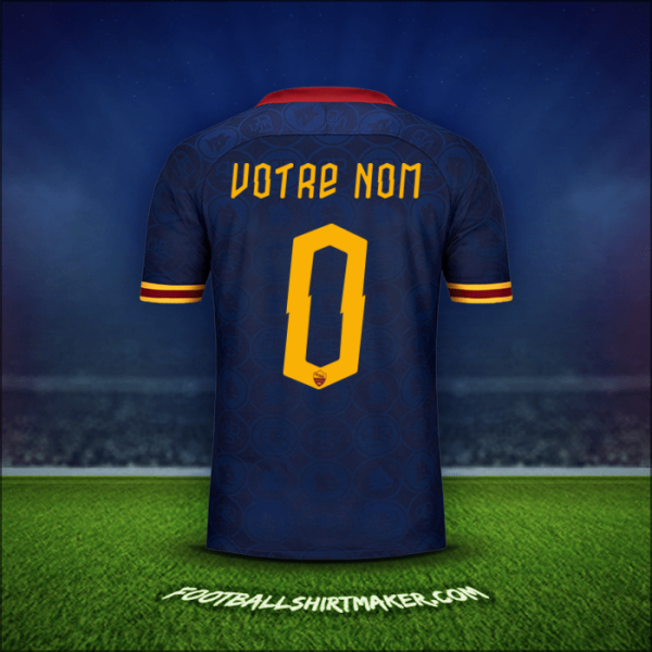 Maillot AS Roma Cup 2019/20 Troisième -  votre nom - 0
