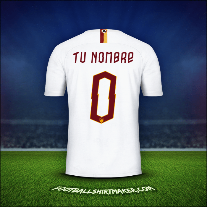 Camiseta AS Roma Cup 2019/20 Visita -  tu nombre - 0