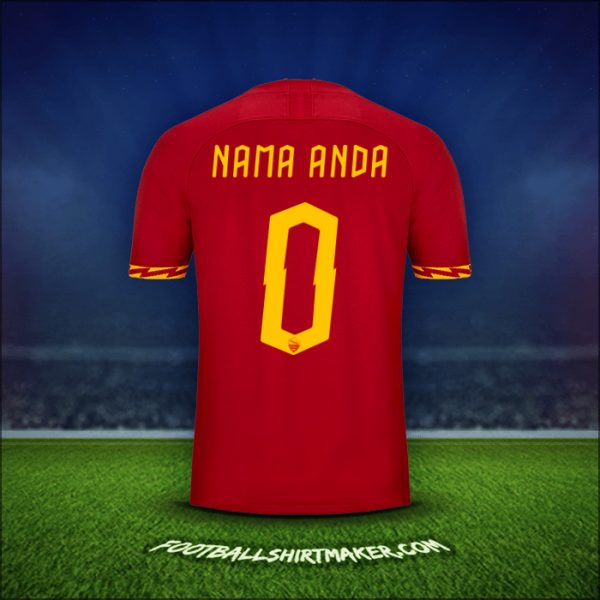 Jersey AS Roma Cup 2019/20 -  nama anda - 0