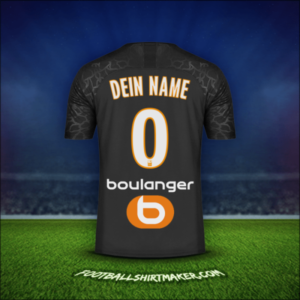 Trikot Olympique de Marseille 2019/20 Dritte -  dein name - 0