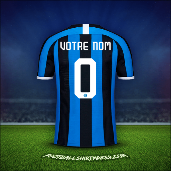 Maillot Inter Cup 2019/20 -  votre nom - 0