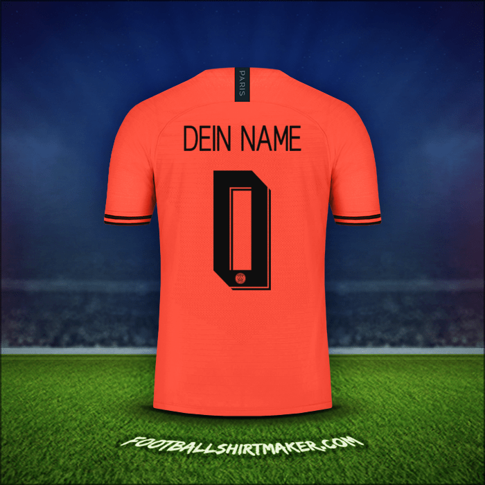 Trikot Paris Saint Germain Cup 2019/20 Auswärts -  dein name - 0