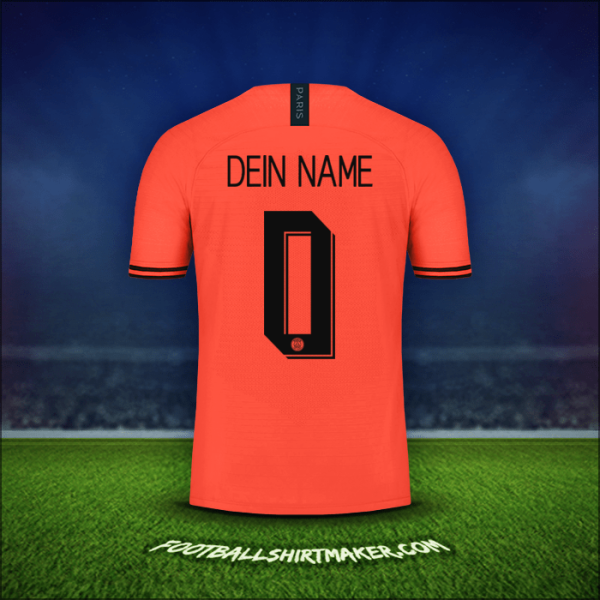 Trikot Paris Saint Germain Cup 2019/20 Auswärts -  dein name - 0