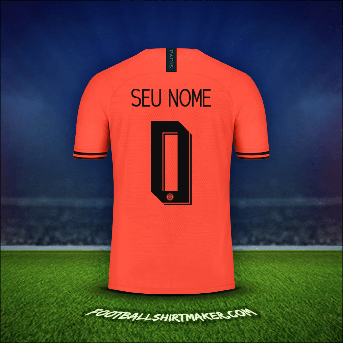Camisa Paris Saint Germain Cup 2019/20 Alternativa -  seu nome - 0