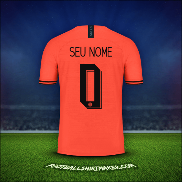 Camisa Paris Saint Germain Cup 2019/20 Alternativa -  seu nome - 0