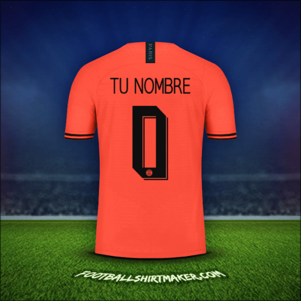 Jersey Paris Saint Germain Cup 2019/20 Visita -  tu nombre - 0