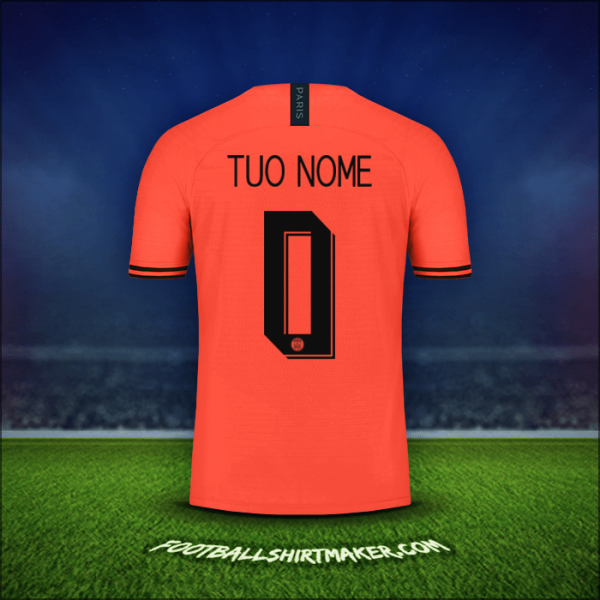Maglia Paris Saint Germain Cup 2019/20 Seconda -  tuo nome - 0