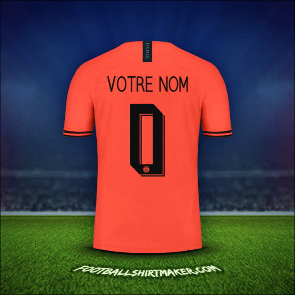Maillot Paris Saint Germain Cup 2019/20 Extérieur -  votre nom - 0