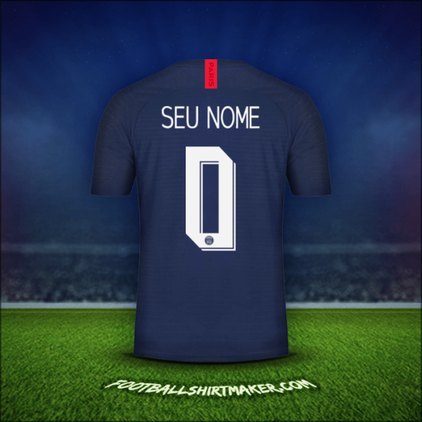 Camisa Paris Saint Germain Cup 2019/20 -  seu nome - 0