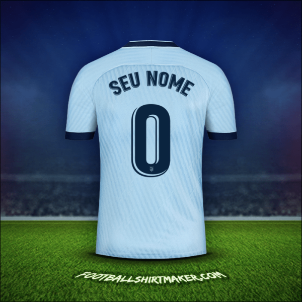 Camisa Atletico Madrid 2019/20 Terceira -  seu nome - 0