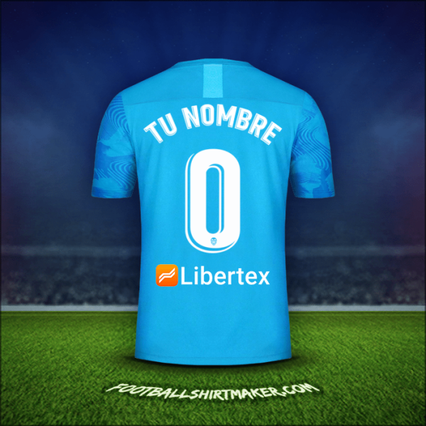 Jersey Valencia CF 2019/20 Tercera -  tu nombre - 0