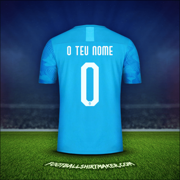 Camisola Valencia CF Cup 2019/20 Terceira -  o teu nome - 0
