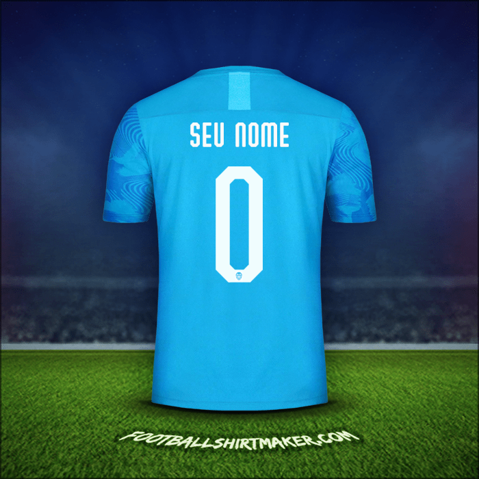 Camisa Valencia CF Cup 2019/20 Terceira -  seu nome - 0