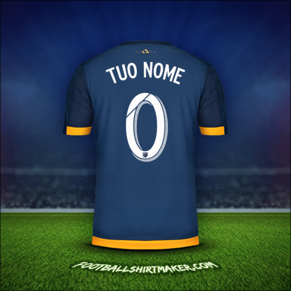 Maglia LA Galaxy 2015/2016 Seconda -  tuo nome - 0