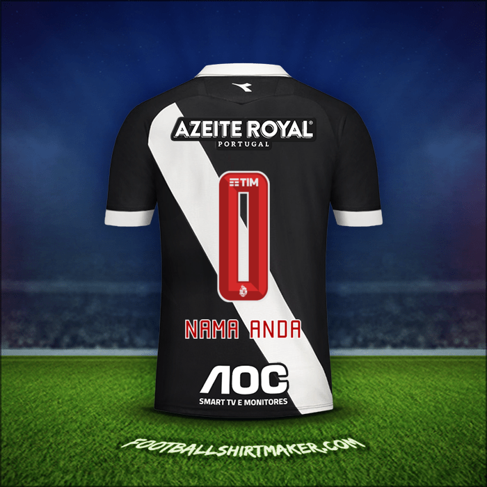 Jersey Vasco da Gama 2019/20 -  nama anda - 0