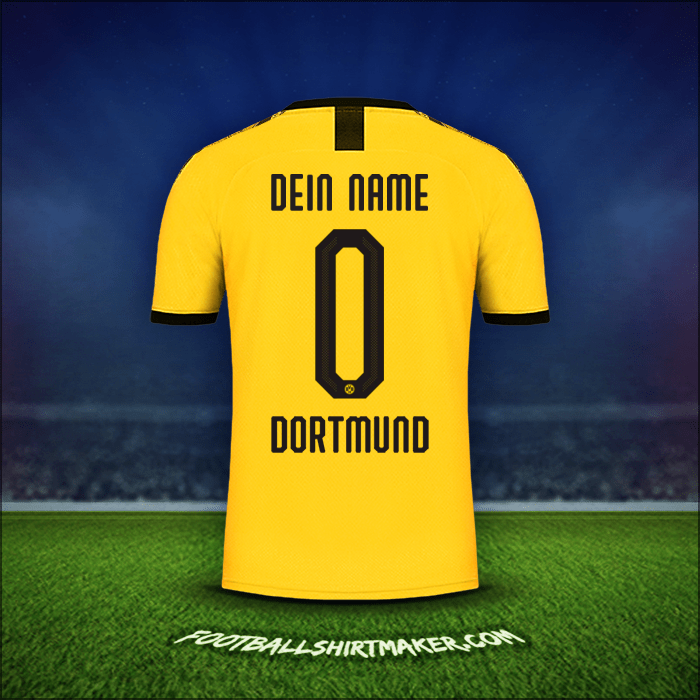 Trikot Borussia Dortmund Cup 2019/20 Heim -  dein name - 0