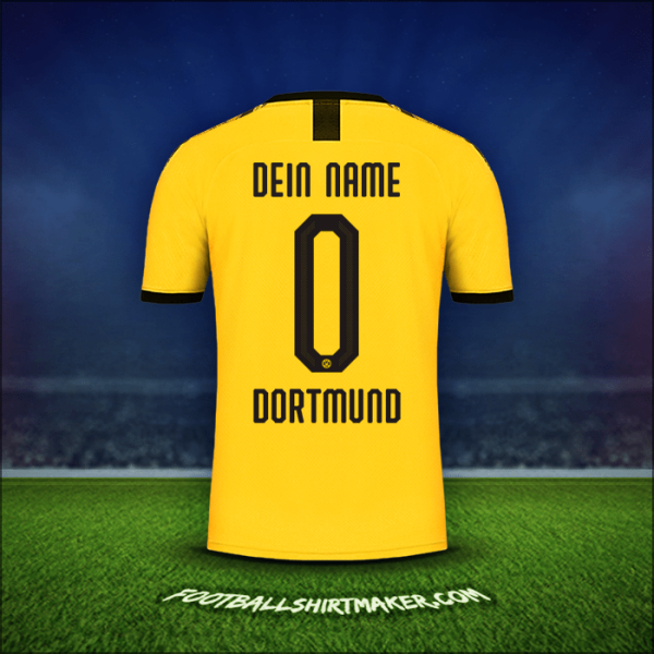 Trikot Borussia Dortmund Cup 2019/20 Heim -  dein name - 0