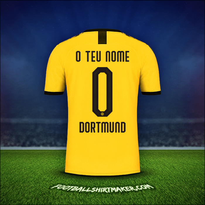 Camisola Borussia Dortmund Cup 2019/20 Principal -  o teu nome - 0