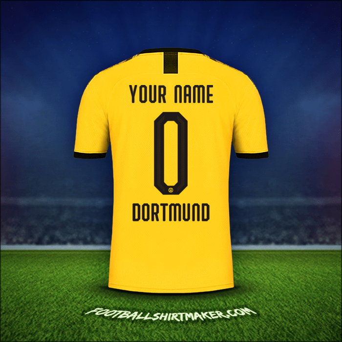 Shirt Borussia Dortmund Cup 2019/20 Home -  your name - 0