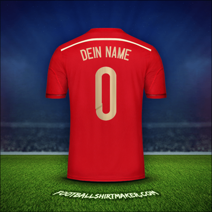Trikot Spanien 2014 -  dein name - 0