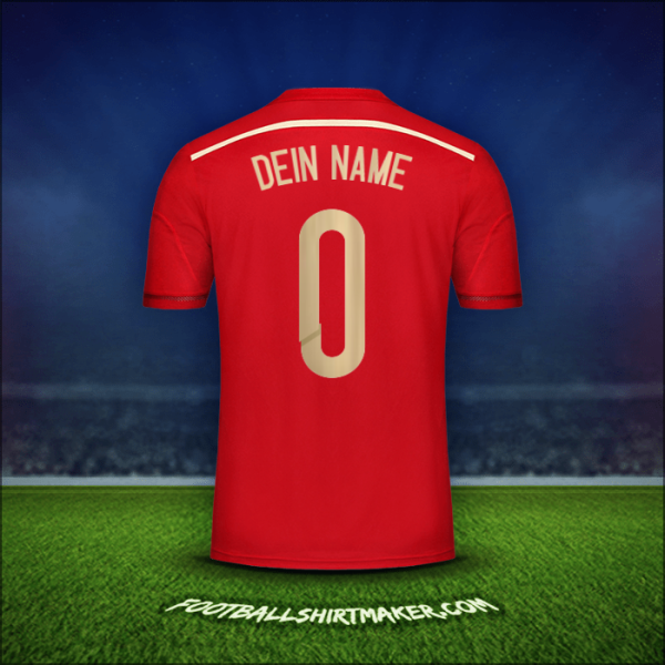 Trikot Spanien 2014 -  dein name - 0