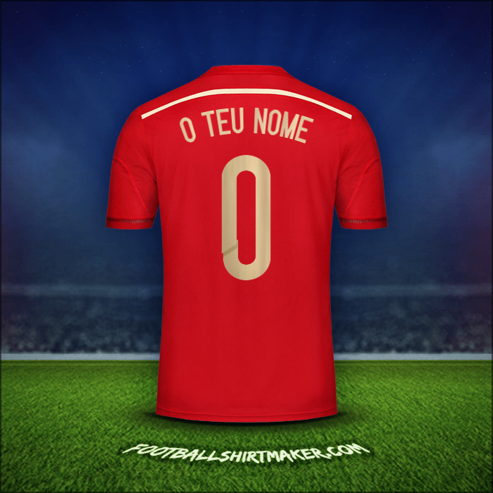 Camisola Espanha 2014 -  o teu nome - 0
