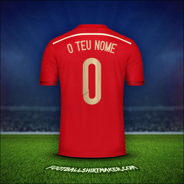 Camisola Espanha 2014 -  o teu nome - 0