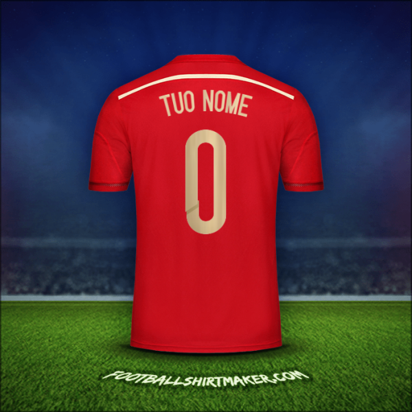 Maglia Spagna 2014 -  tuo nome - 0