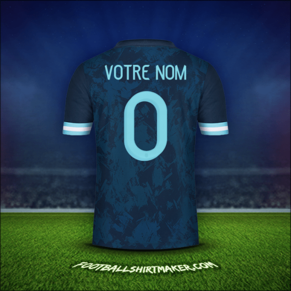 Maillot Argentine 2020/21 Extérieur -  votre nom - 0