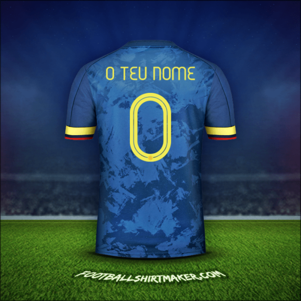 Camisola Colômbia 2020/21 Alternativa -  o teu nome - 0